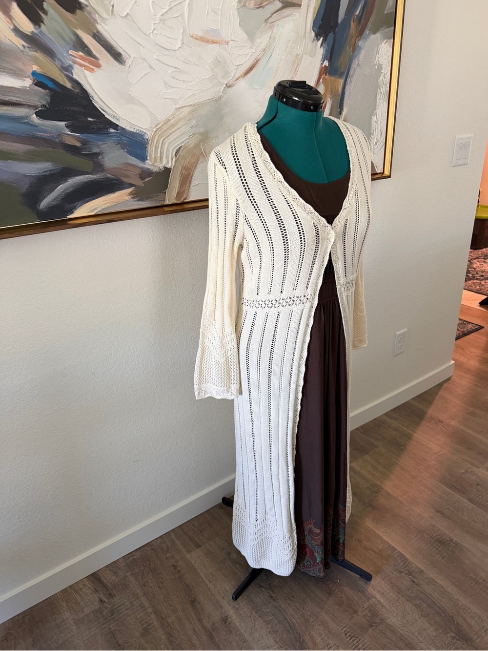 Freshman Cream Open-Knit Women's Sweater with Tag